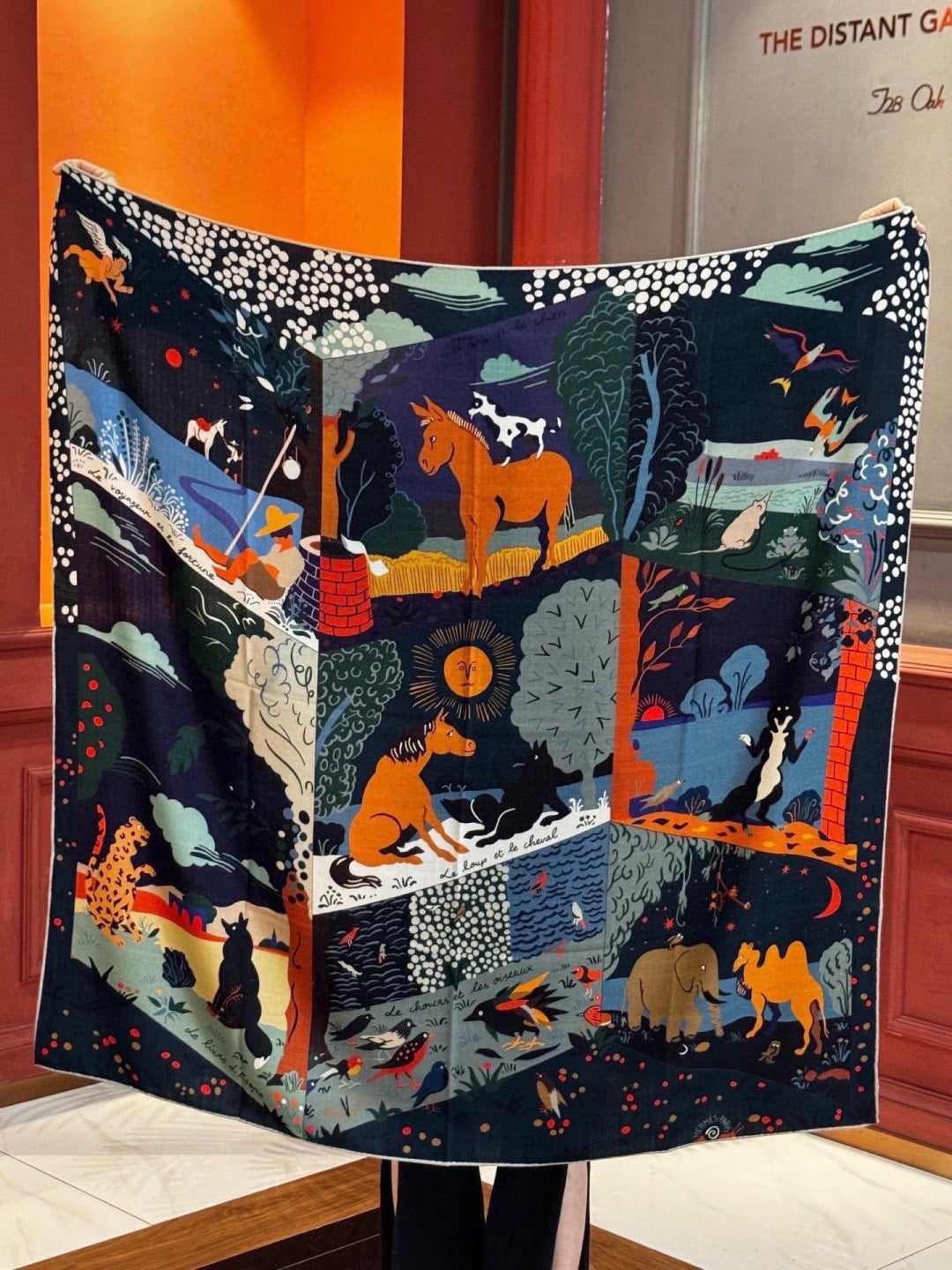 HERMES 26S SCARF 140 IN CASHMERE AND SILK 303101