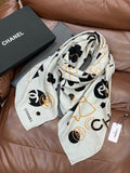 CHANEL 26S SCARF 140 IN CASHMERE AND SILK 303154