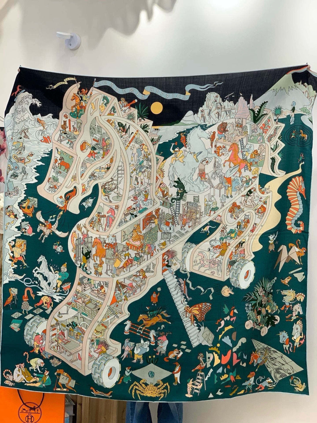 HERMES 26S SCARF 135 IN CASHMERE AND SILK 304251