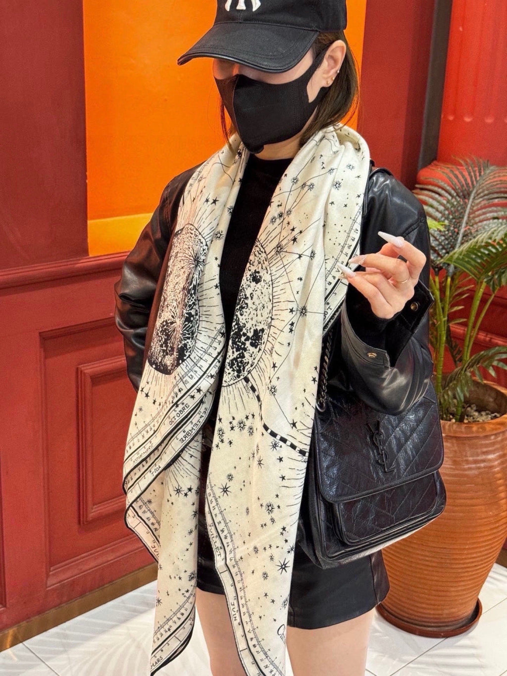 DIOR 26S SCARF 140CM IN CASHMERE SILK 304689