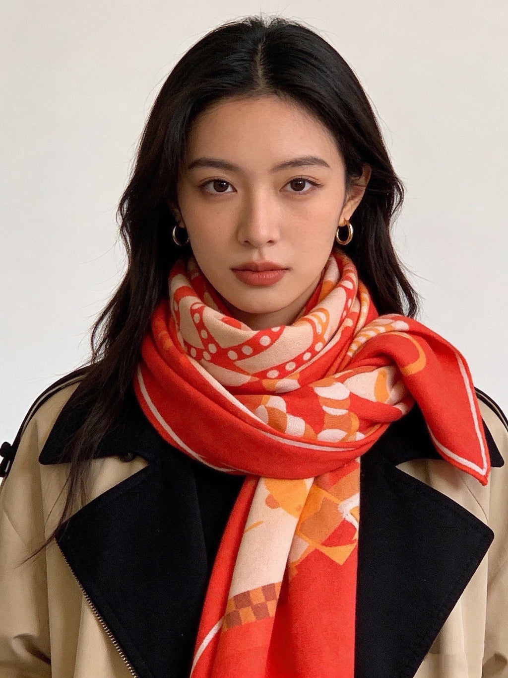HERMES 26S SCARF 140 IN CASHMERE AND SILK 304706