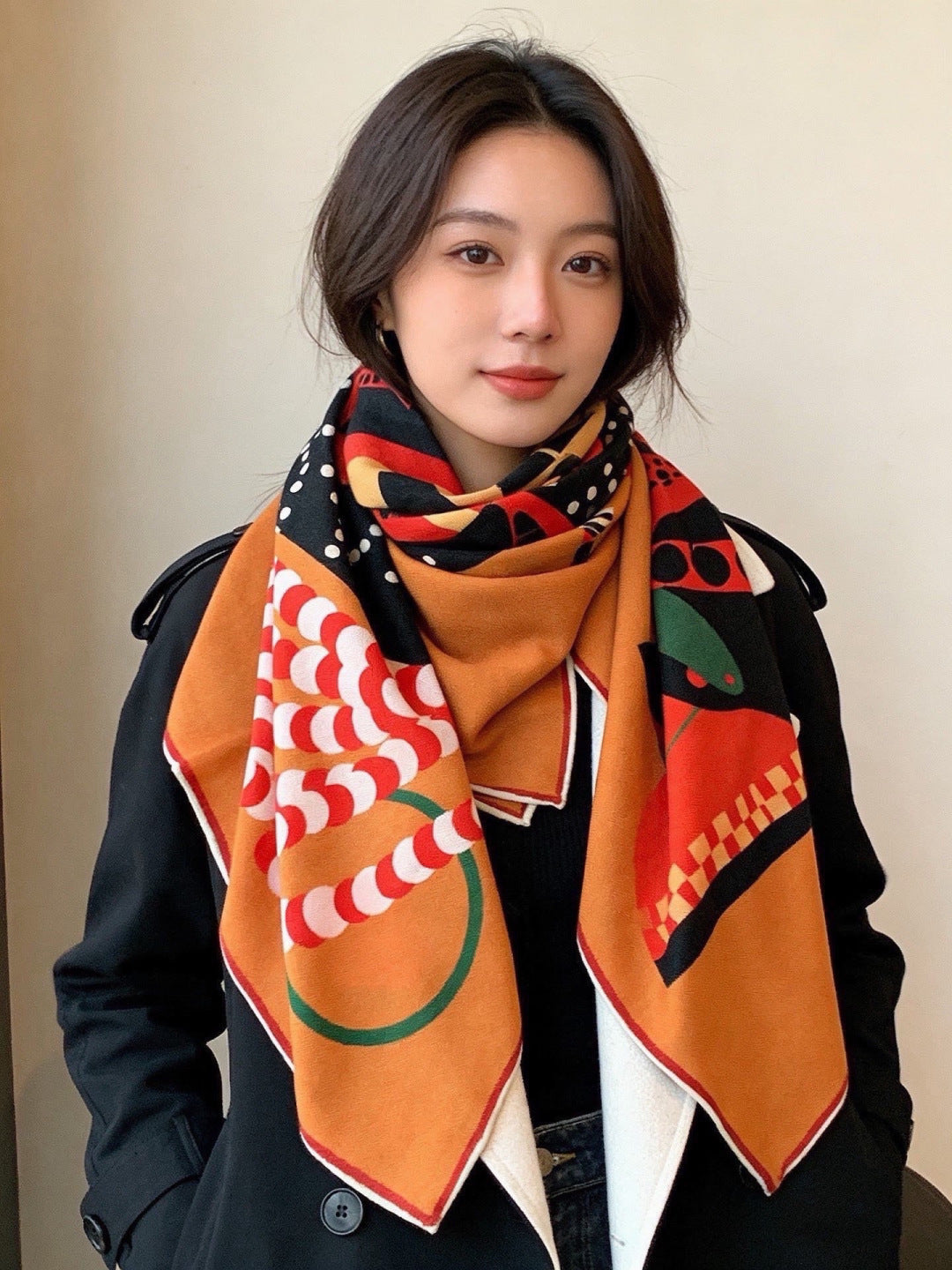 HERMES 26S SCARF 140 IN CASHMERE AND SILK 304707