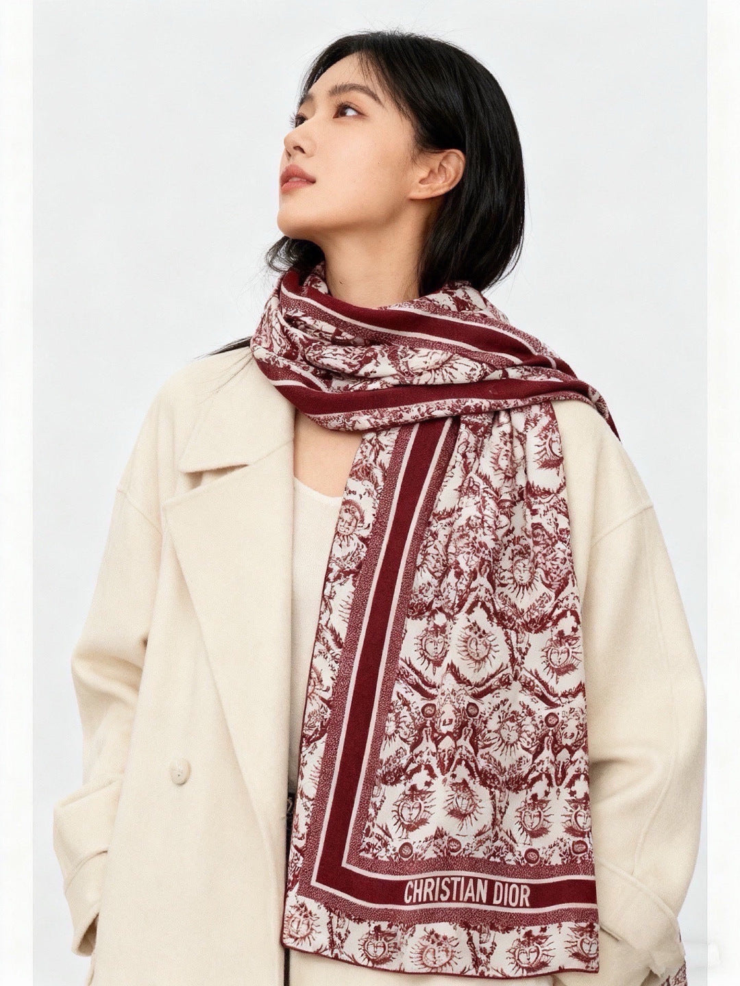 DIOR 26S SCARF 135CM IN CASHMERE SILK 304710