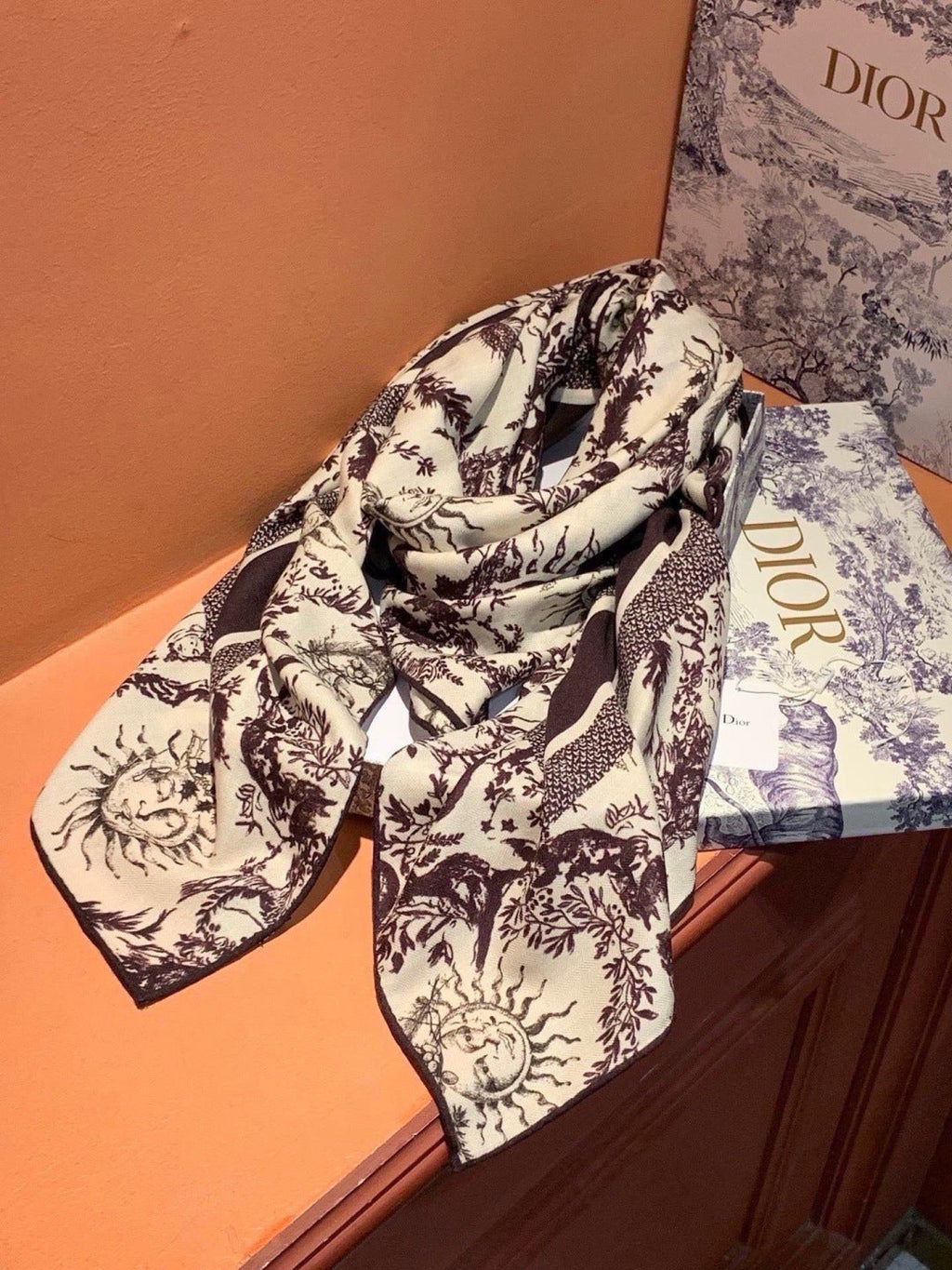 DIOR 26S SCARF 135CM IN CASHMERE SILK 304711