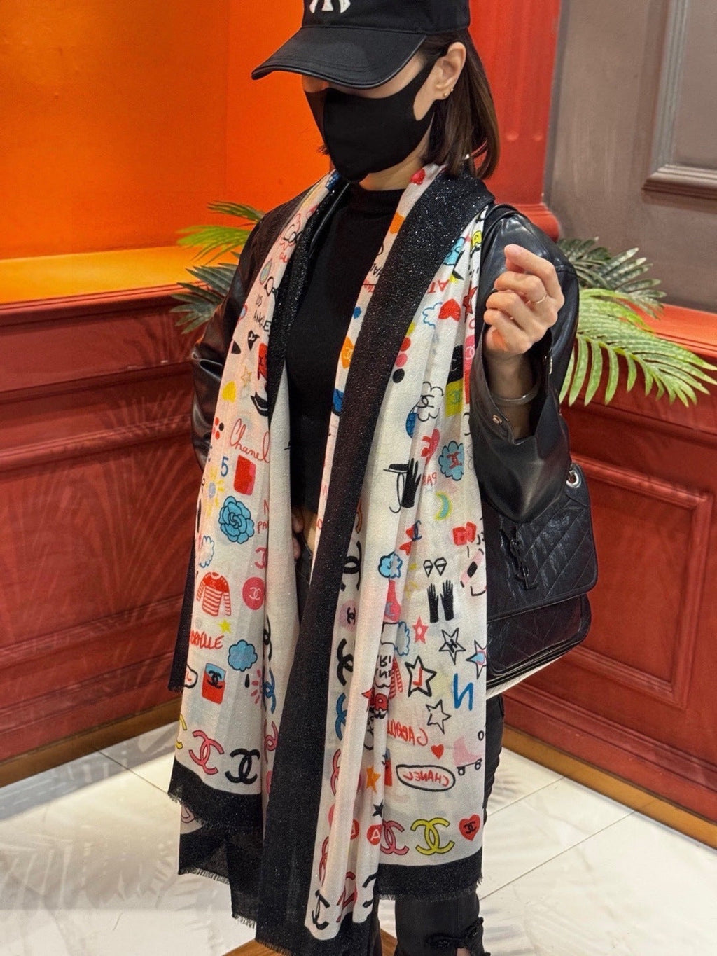 CHANEL 26S SCARF 200 IN CASHMERE AND SILK 307210