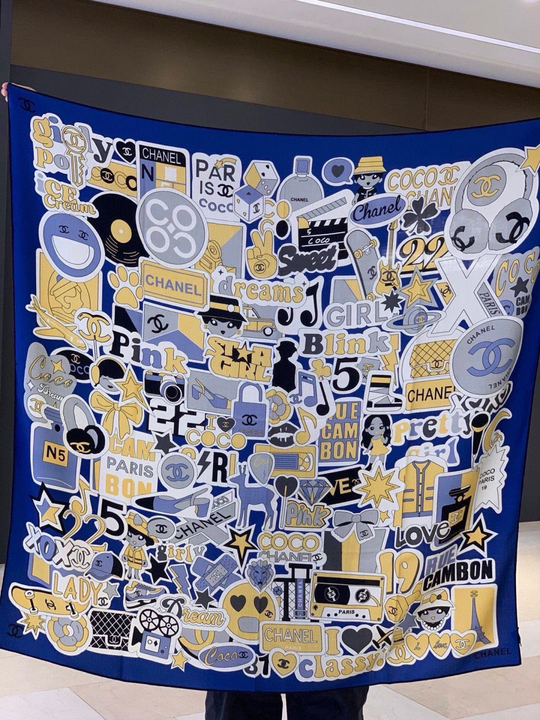 CHANEL 26S SCARF 135 IN CASHMERE AND SILK 309867