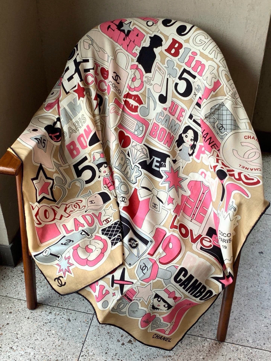 CHANEL 26S SCARF 135 IN CASHMERE AND SILK 309870
