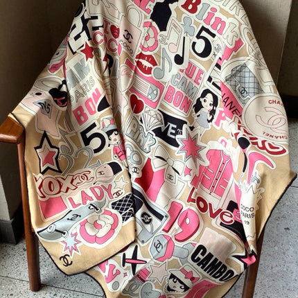 CHANEL 26S SCARF 135 IN CASHMERE AND SILK 309870