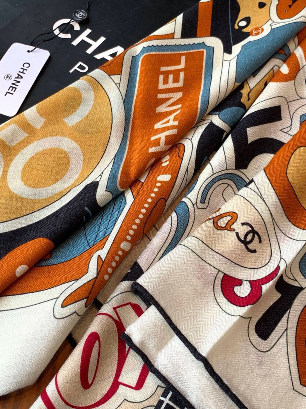 CHANEL 26S SCARF 135 IN CASHMERE AND SILK 309871