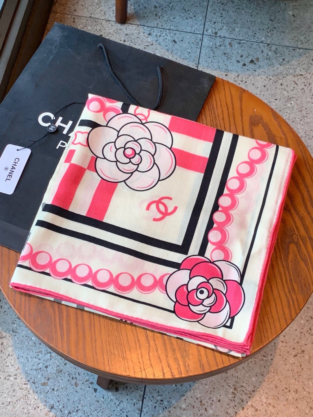 CHANEL 26S SCARF 135 IN CASHMERE AND SILK 309894