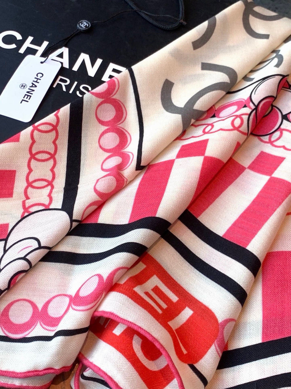 CHANEL 26S SCARF 135 IN CASHMERE AND SILK 309894