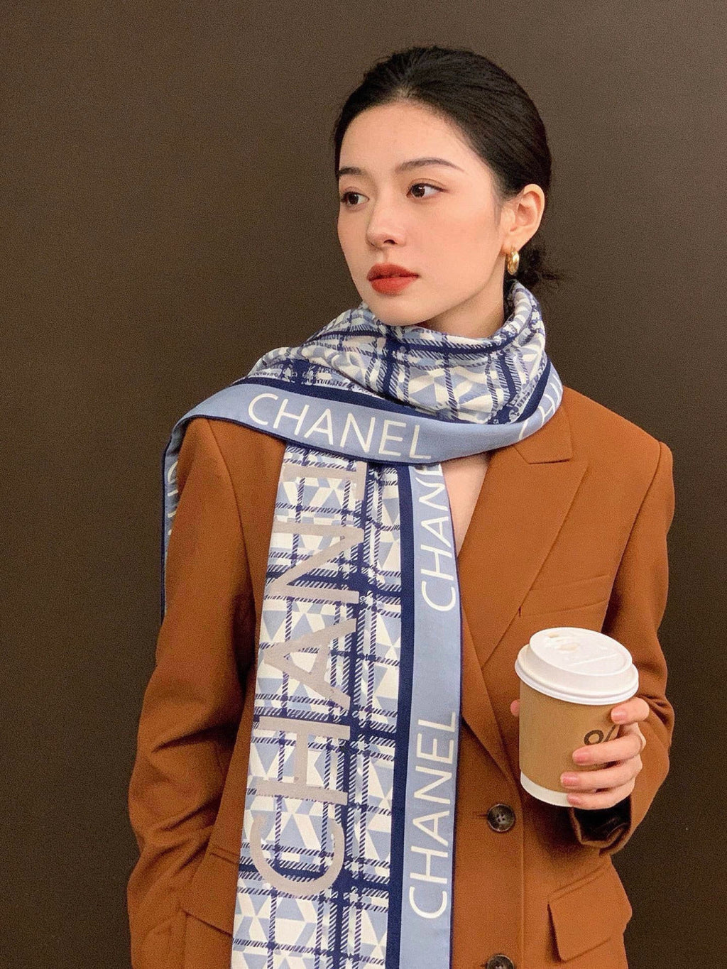 CHANEL 26S SCARF 135 IN CASHMERE AND SILK 309898