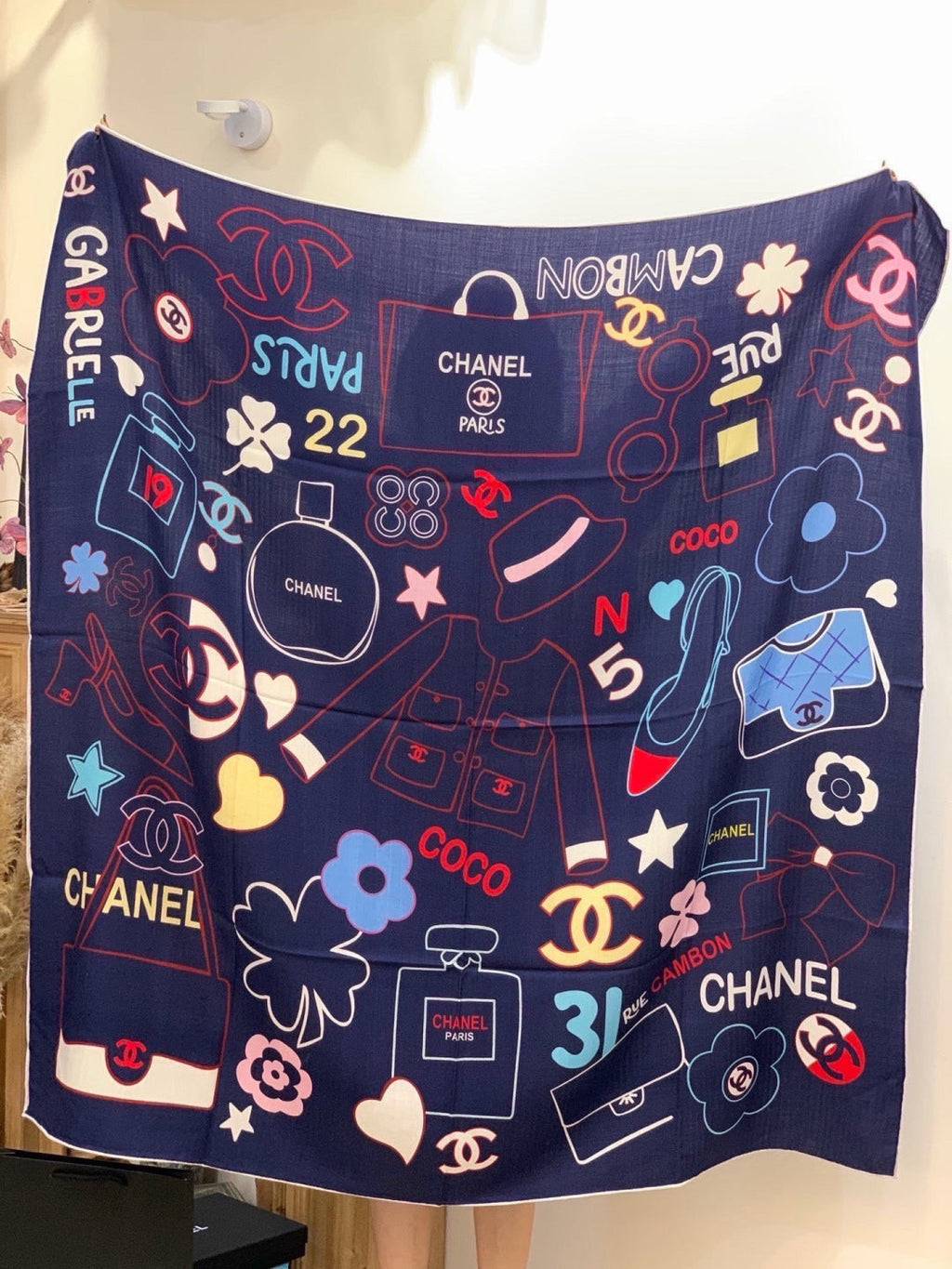 CHANEL 26S SCARF 135 IN CASHMERE AND SILK 309914