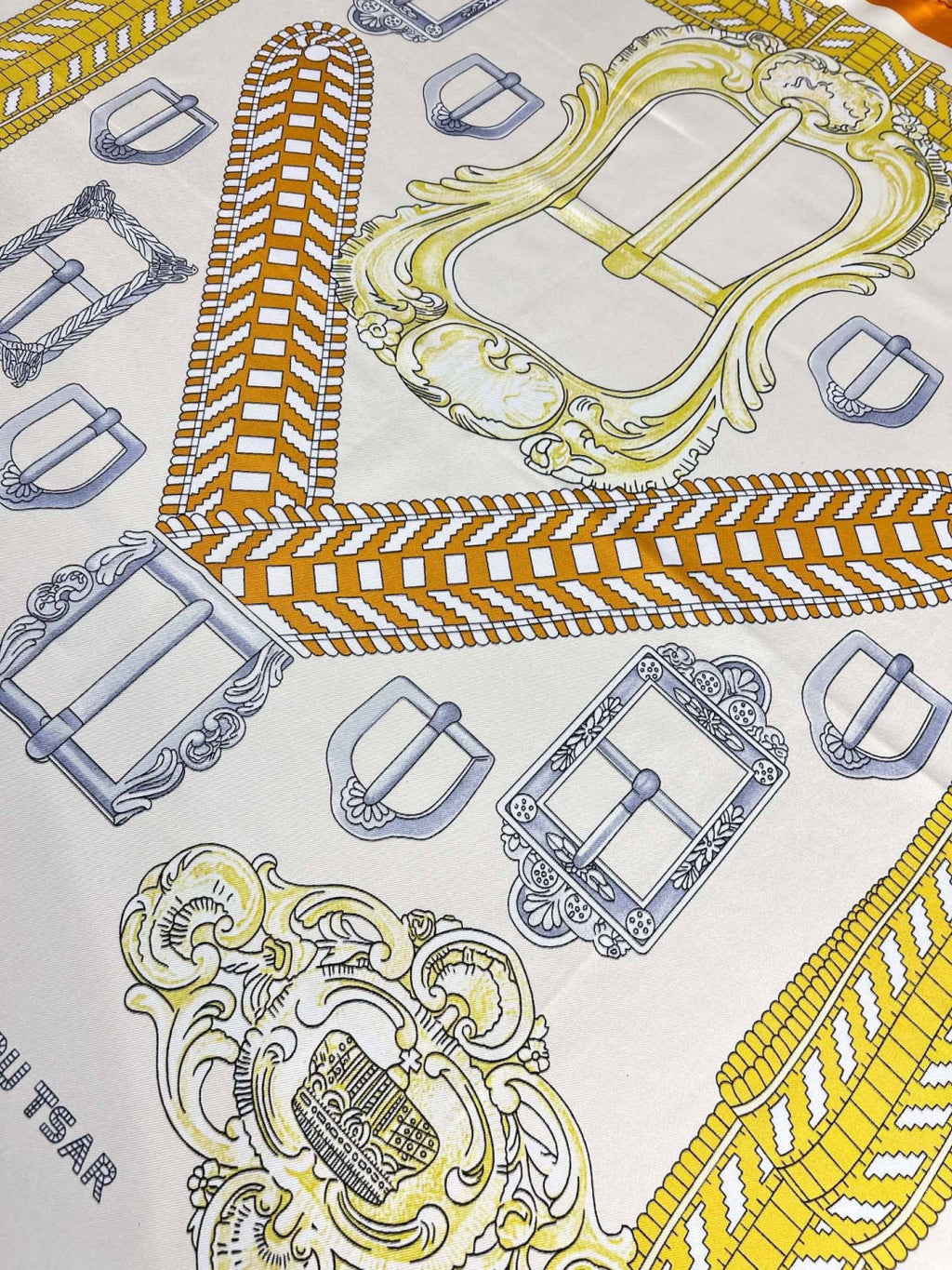 HERMES 26S PRINTED SQUARE SCARF 88 IN SILK 309938