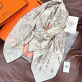 HERMES 26S PRINTED SQUARE SCARF 135 IN SILK 311978