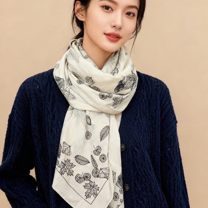 CHANEL 26S SCARF 135 IN SILK AND CASHMERE 313313