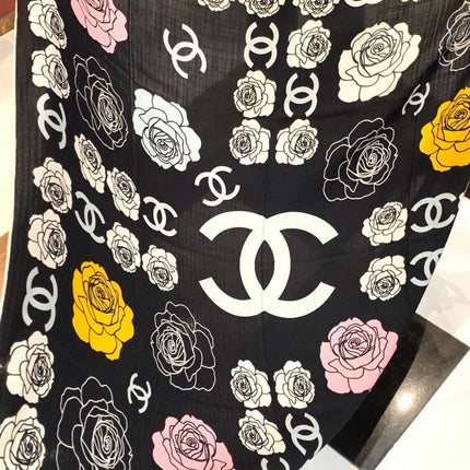 CHANEL 26S SCARF 140 IN SILK AND CASHMERE 313319