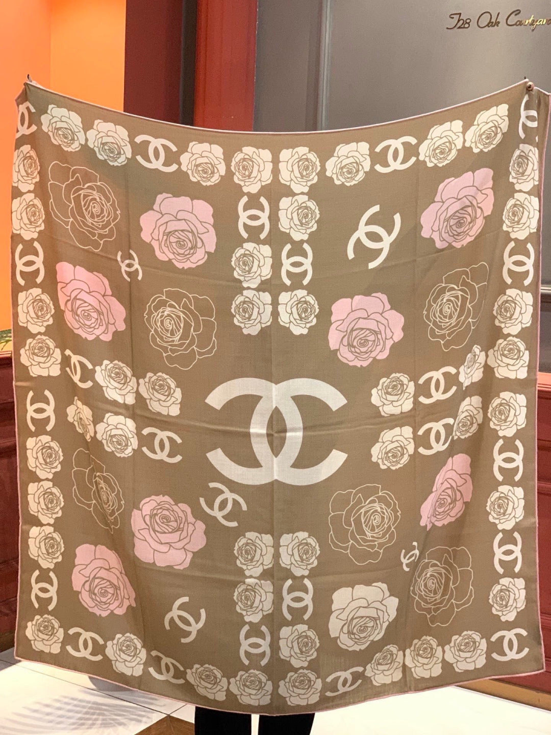 CHANEL 26S SCARF 140 IN SILK AND CASHMERE 313320