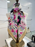 CHANEL 26S SCARF 90 IN SILK 313364