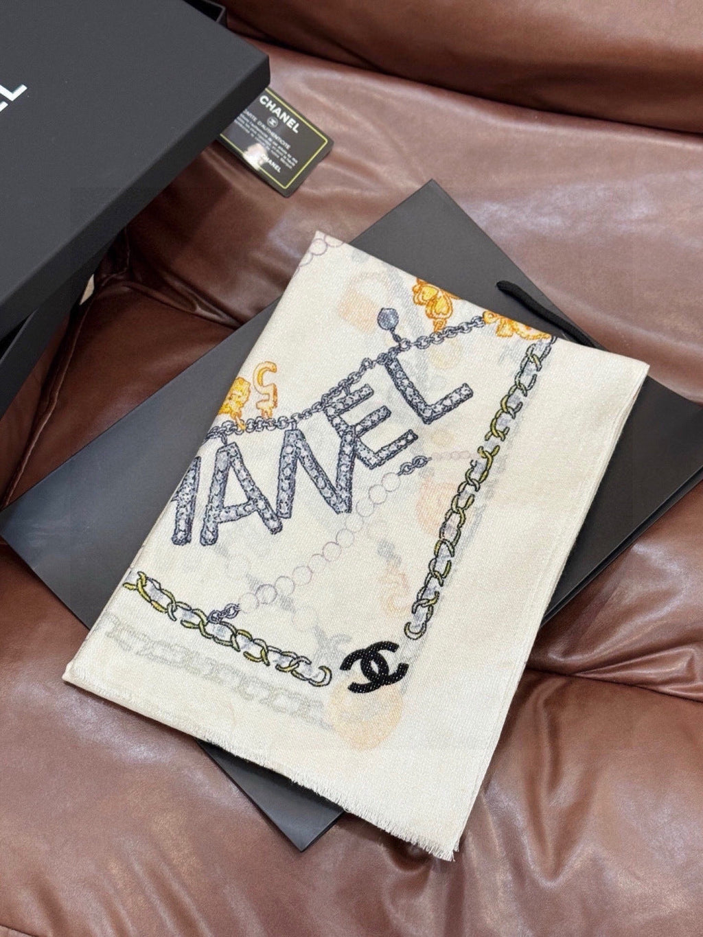 CHANEL 26S SCARF 200 IN SILK 313205