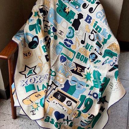 CHANEL 26S SCARF 135 IN SILK AND CASHMERE 511210