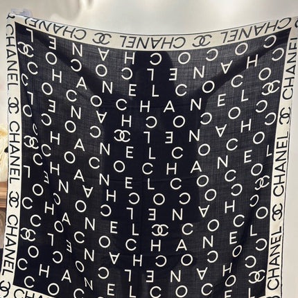 CHANEL 26S SCARF 135 IN SILK AND CASHMERE 510993