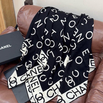 CHANEL 26S SCARF 135 IN SILK AND CASHMERE 510993