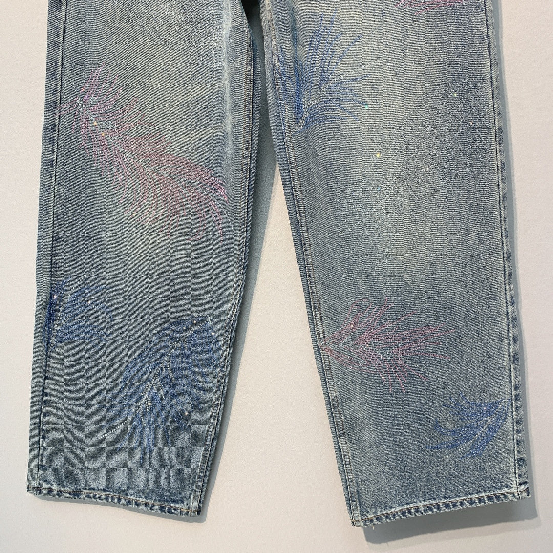 CHANEL 26S JEANS WITH RHINESTONES 668