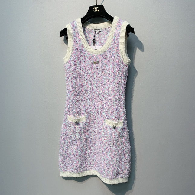 CHANEL 26S SLEEVELESS CREW NECK DRESS 825
