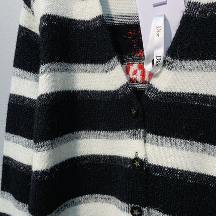 DIOR 26S STRIPED V-NECK CARDIGAN 998