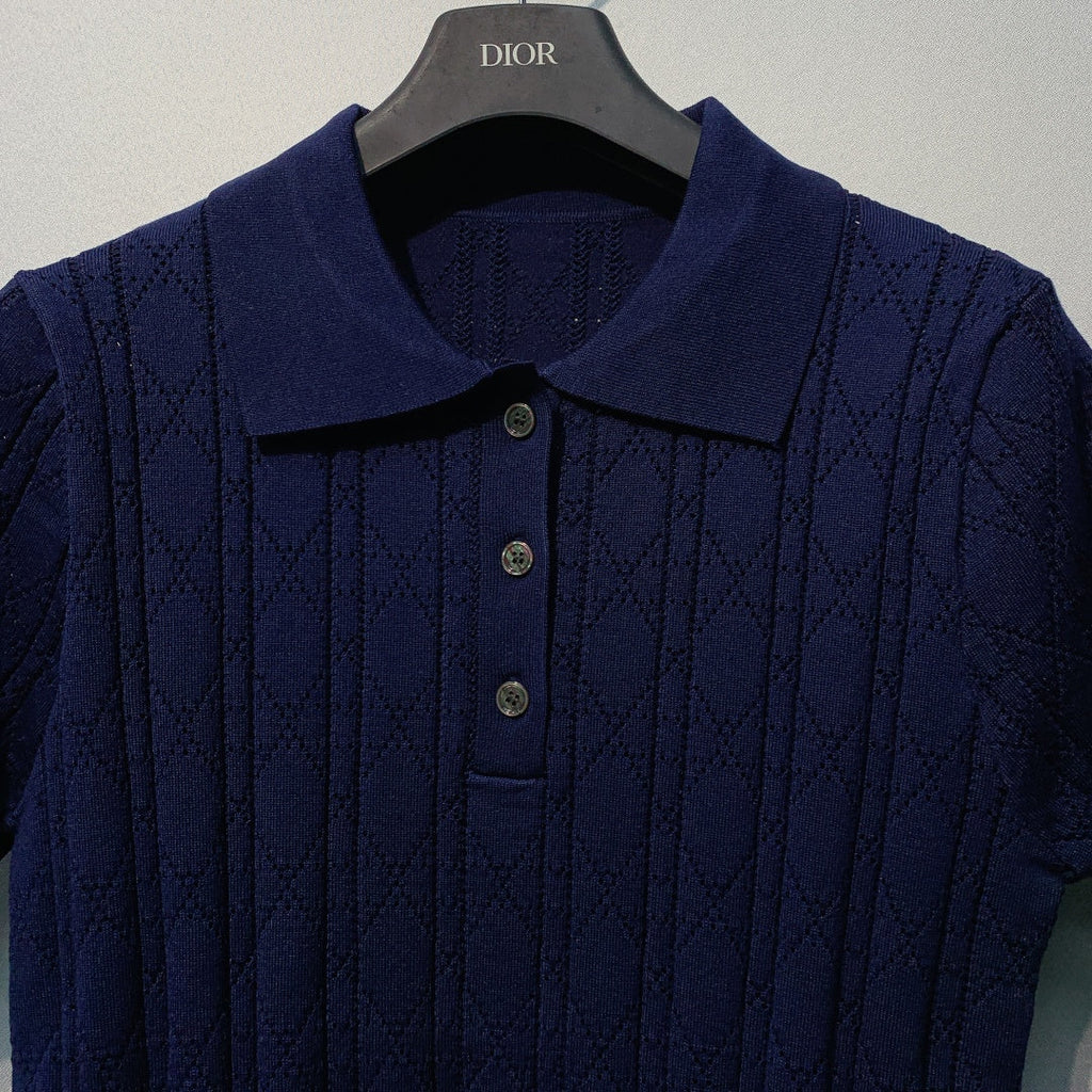 DIOR 26S SHORT-SLEEVE POLO SWEATER 1212