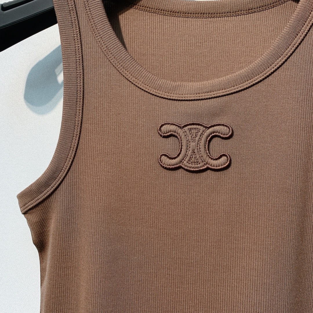 CELINE 26S LOGO SLEEVELESS T-SHIRT 169
