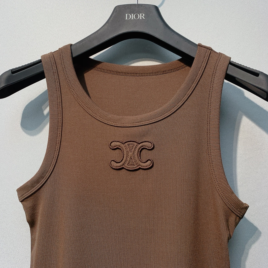 CELINE 26S LOGO SLEEVELESS T-SHIRT 169