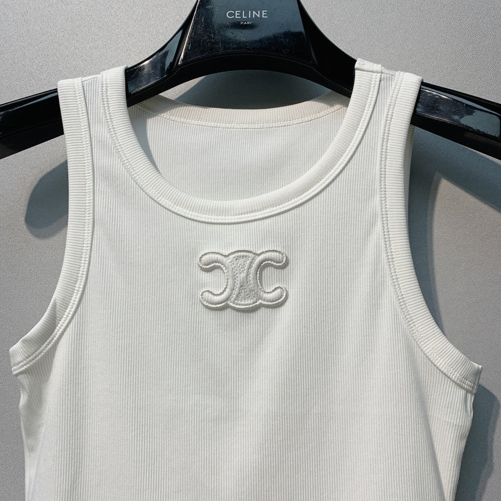 CELINE 26S LOGO SLEEVELESS T-SHIRT 167