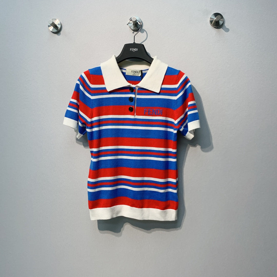 FENDI 26S SHORT SLEEVE POLO SHIRT 100