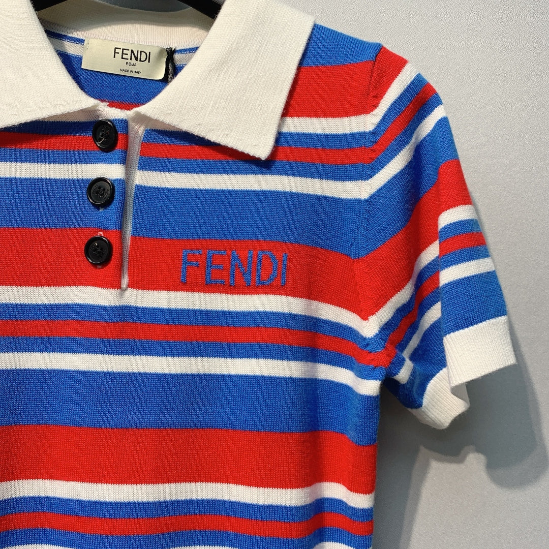 FENDI 26S SHORT SLEEVE POLO SHIRT 100