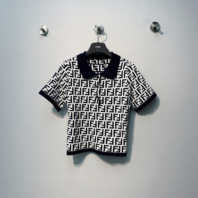 FENDI 26S SHORT SLEEVE POLO SHIRT 098