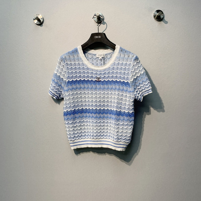 CHANEL 26S SHORT-SLEEVE KNIT TOP STYLE 1109