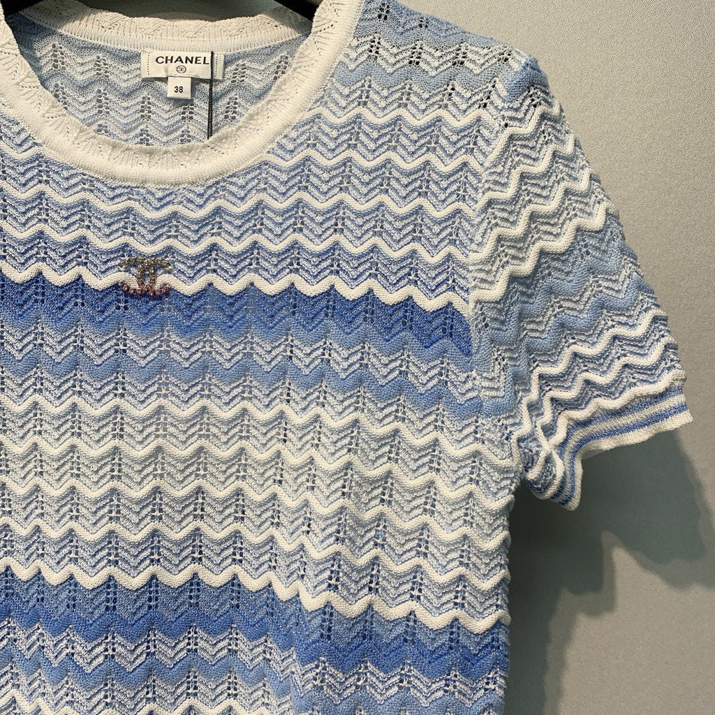 CHANEL 26S SHORT-SLEEVE KNIT TOP STYLE 1109