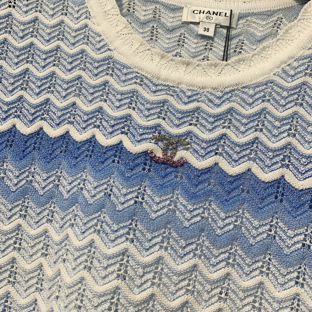CHANEL 26S SHORT-SLEEVE KNIT TOP STYLE 1109