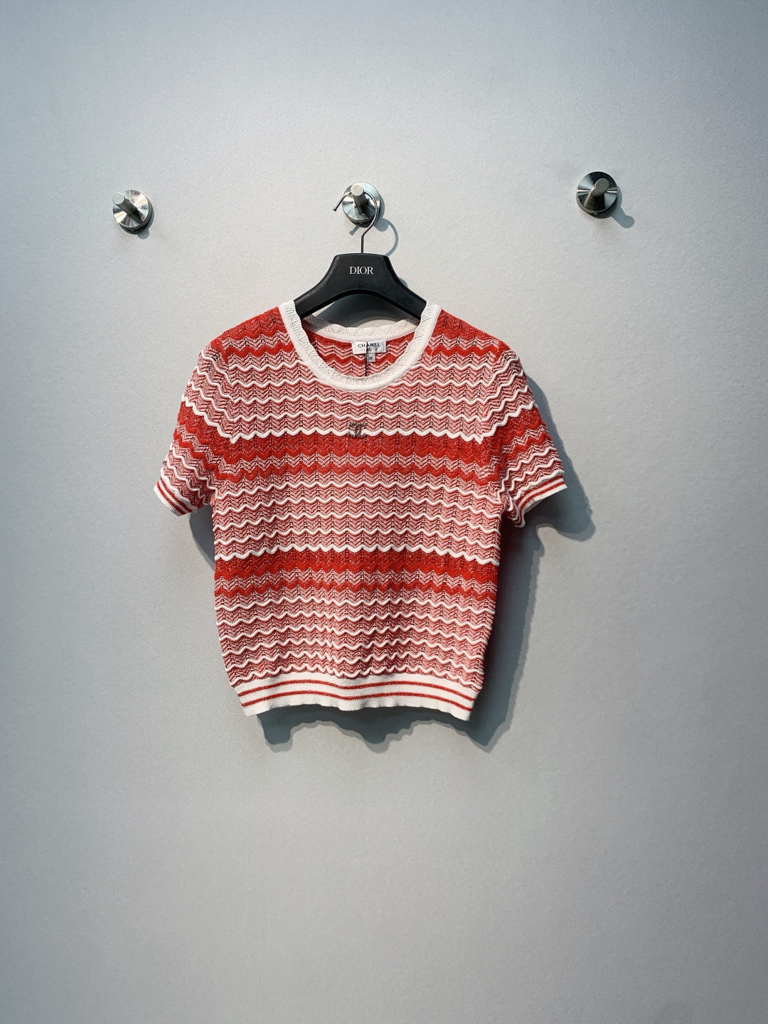 CHANEL 26S SHORT-SLEEVE KNIT TOP STYLE 1108