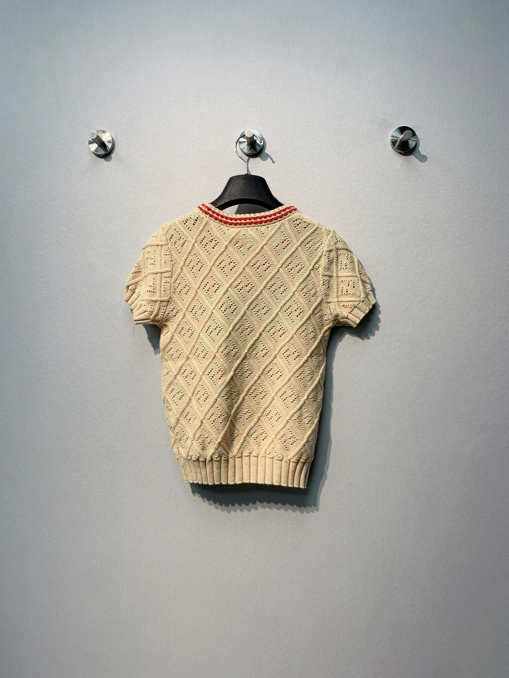 FENDI 26S SHORT SLEEVE KNIT TOP 045