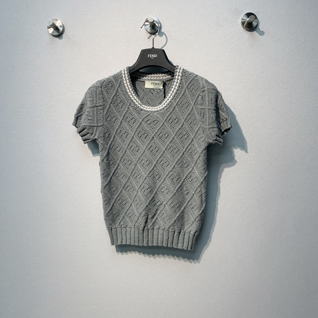 FENDI 26S SHORT SLEEVE KNIT TOP 044