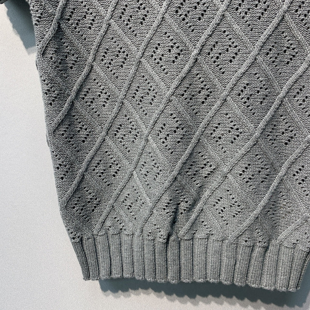 FENDI 26S SHORT SLEEVE KNIT TOP 044