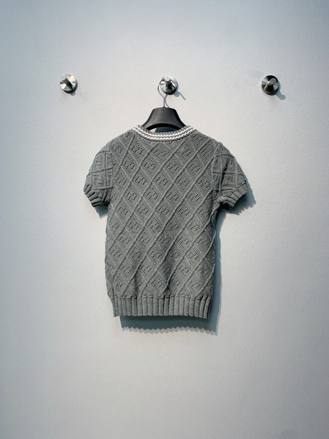 FENDI 26S SHORT SLEEVE KNIT TOP 044