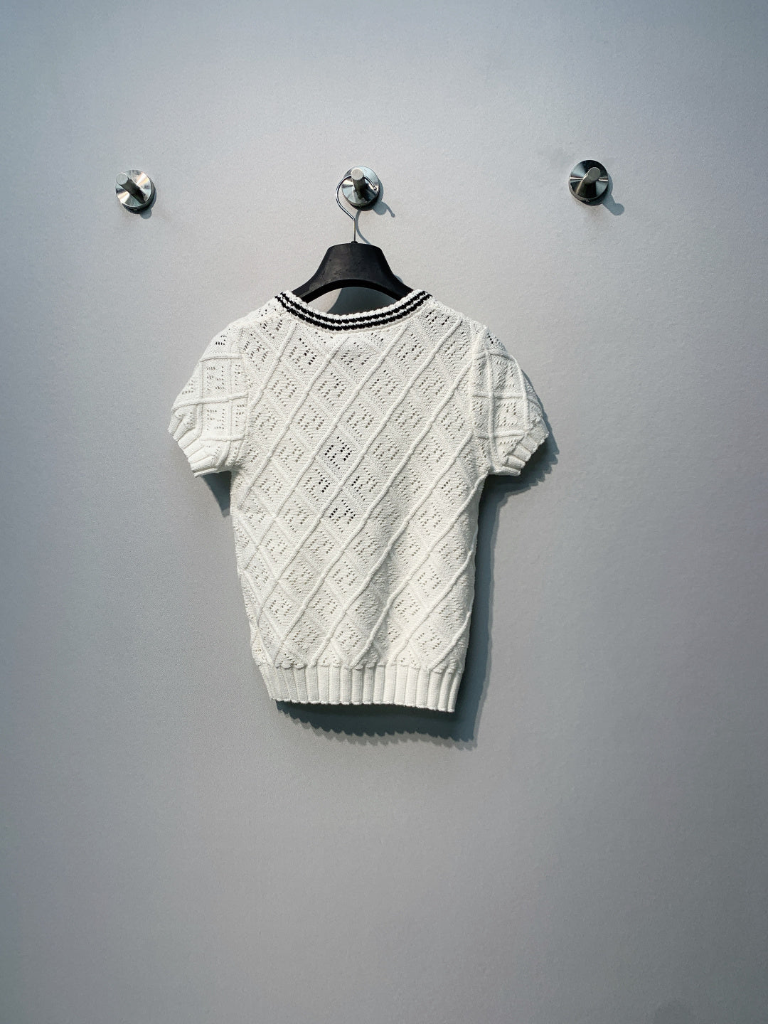 FENDI 26S SHORT SLEEVE KNIT TOP 043