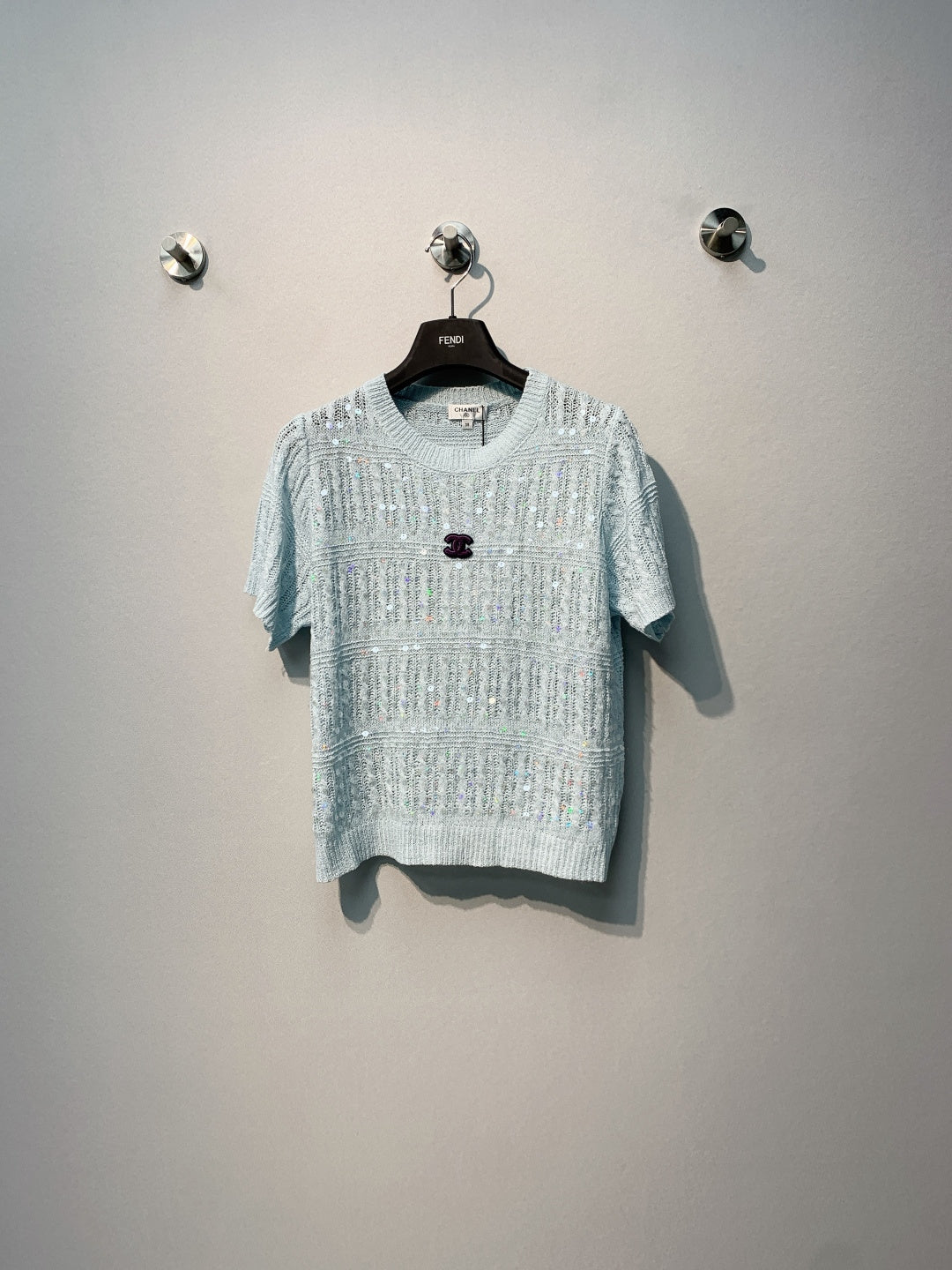 CHANEL 26S SHORT-SLEEVE KNIT TOP STYLE 1085