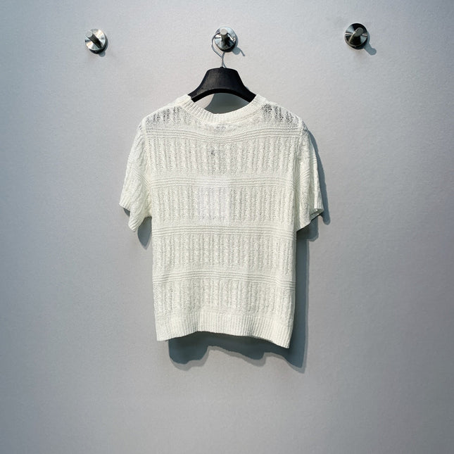 CHANEL 26S SHORT-SLEEVE KNIT TOP STYLE 1084