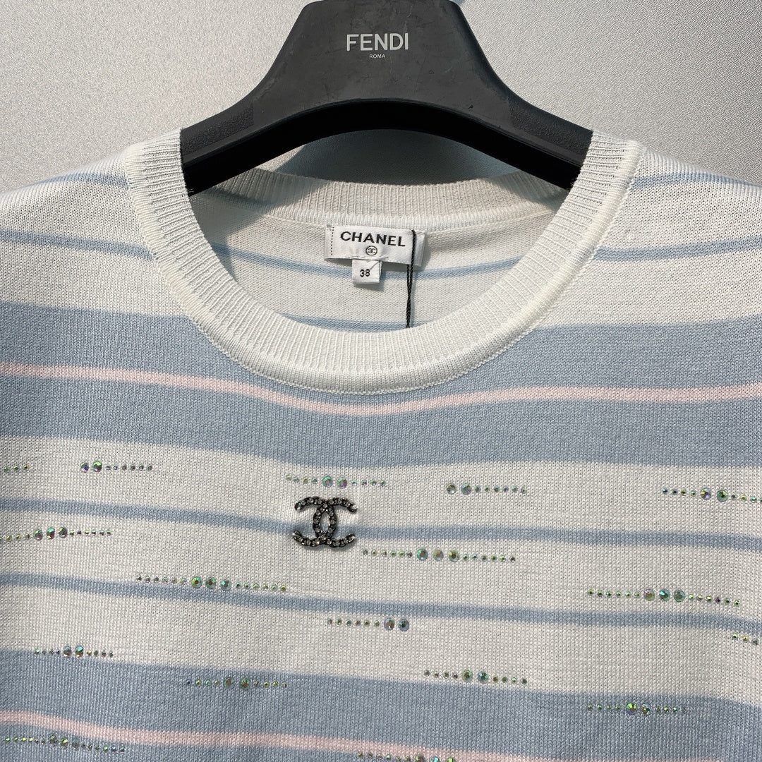 CHANEL 26S SHORT-SLEEVE KNIT TOP STYLE 1081