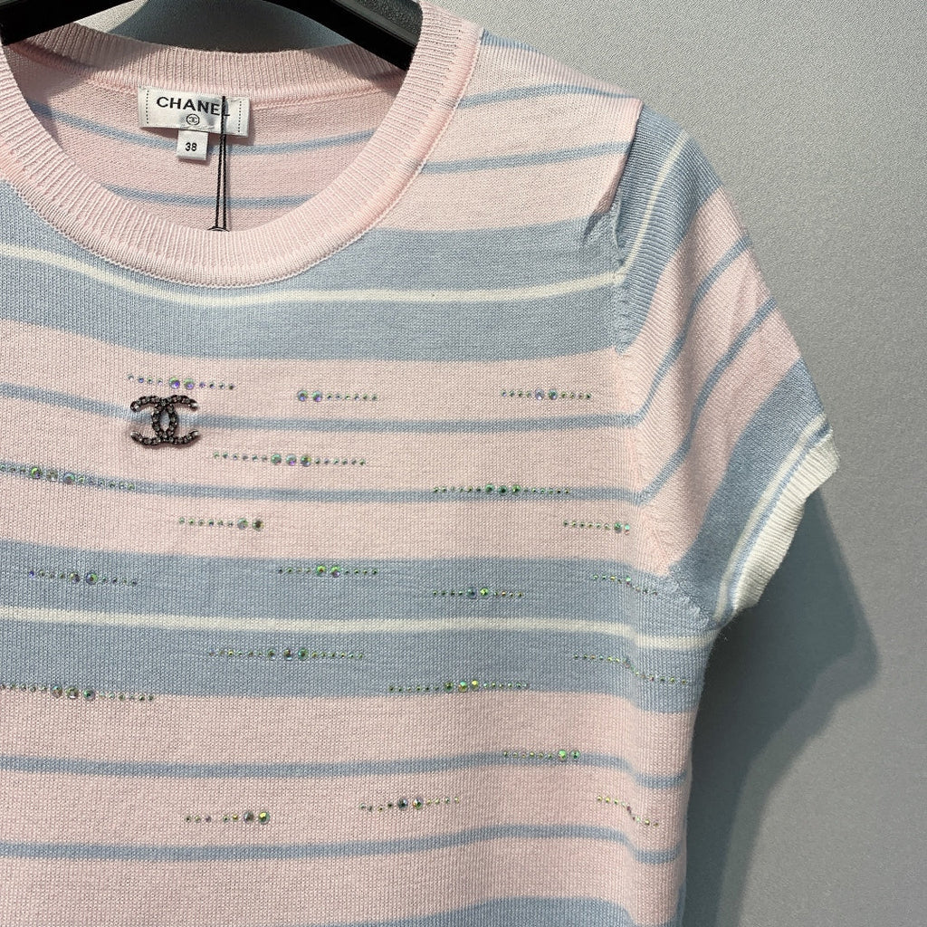 CHANEL 26S SHORT-SLEEVE KNIT TOP STYLE 1080